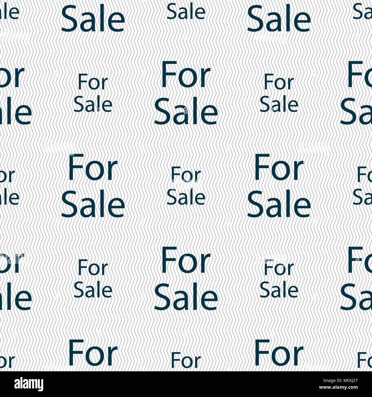 For sale sign icon. Real estate selling. Seamless abstract background ...
