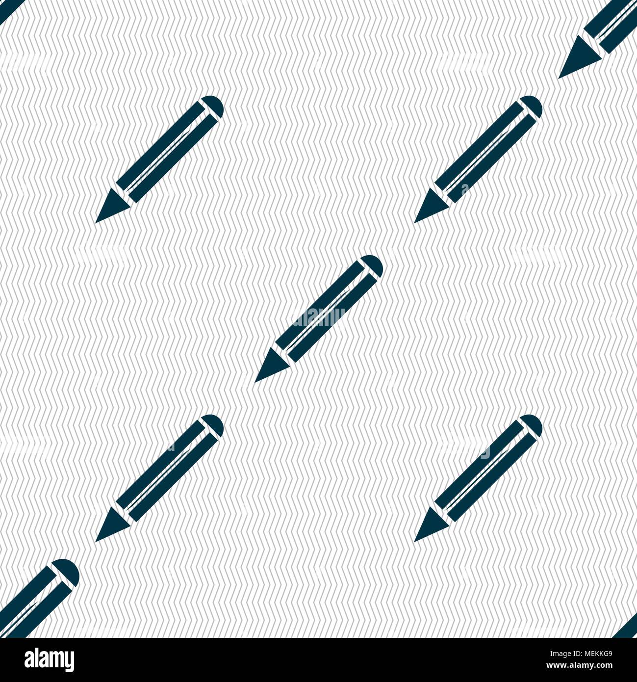 Pencil sign icon. Edit content button. Seamless abstract background ...