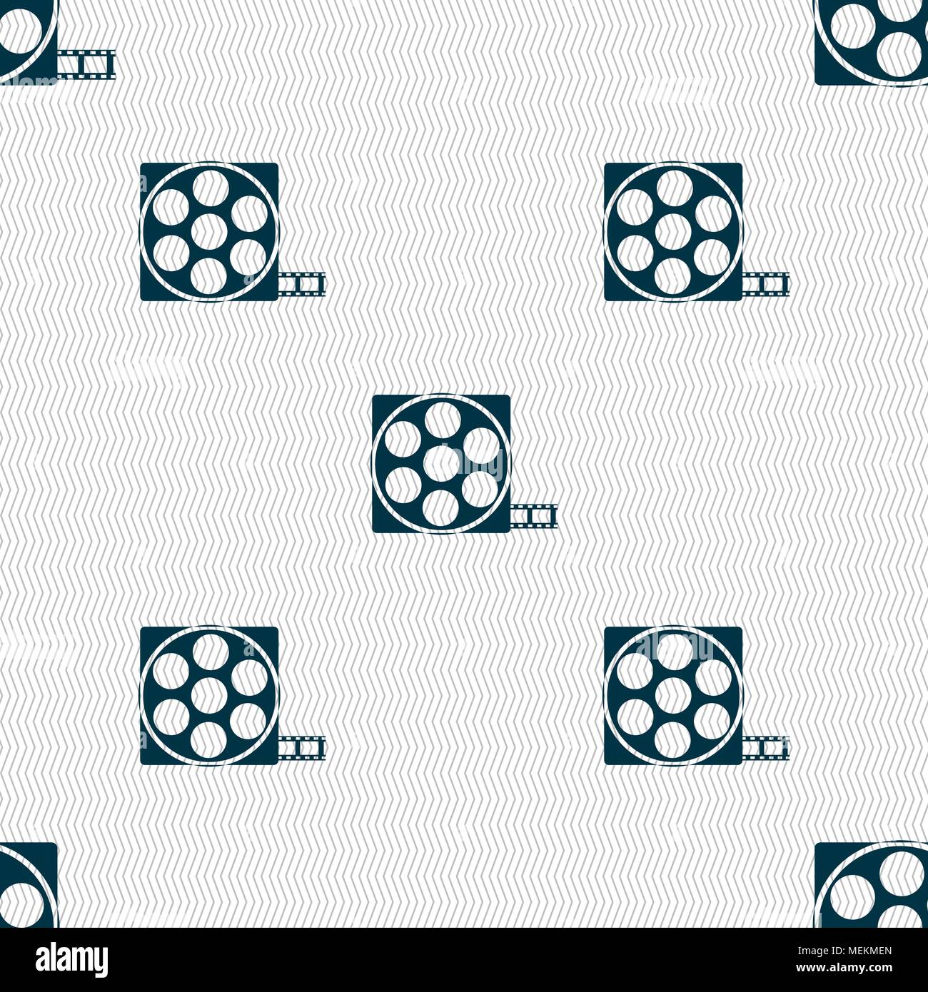 Video sign icon. frame symbol. Seamless abstract background with ...