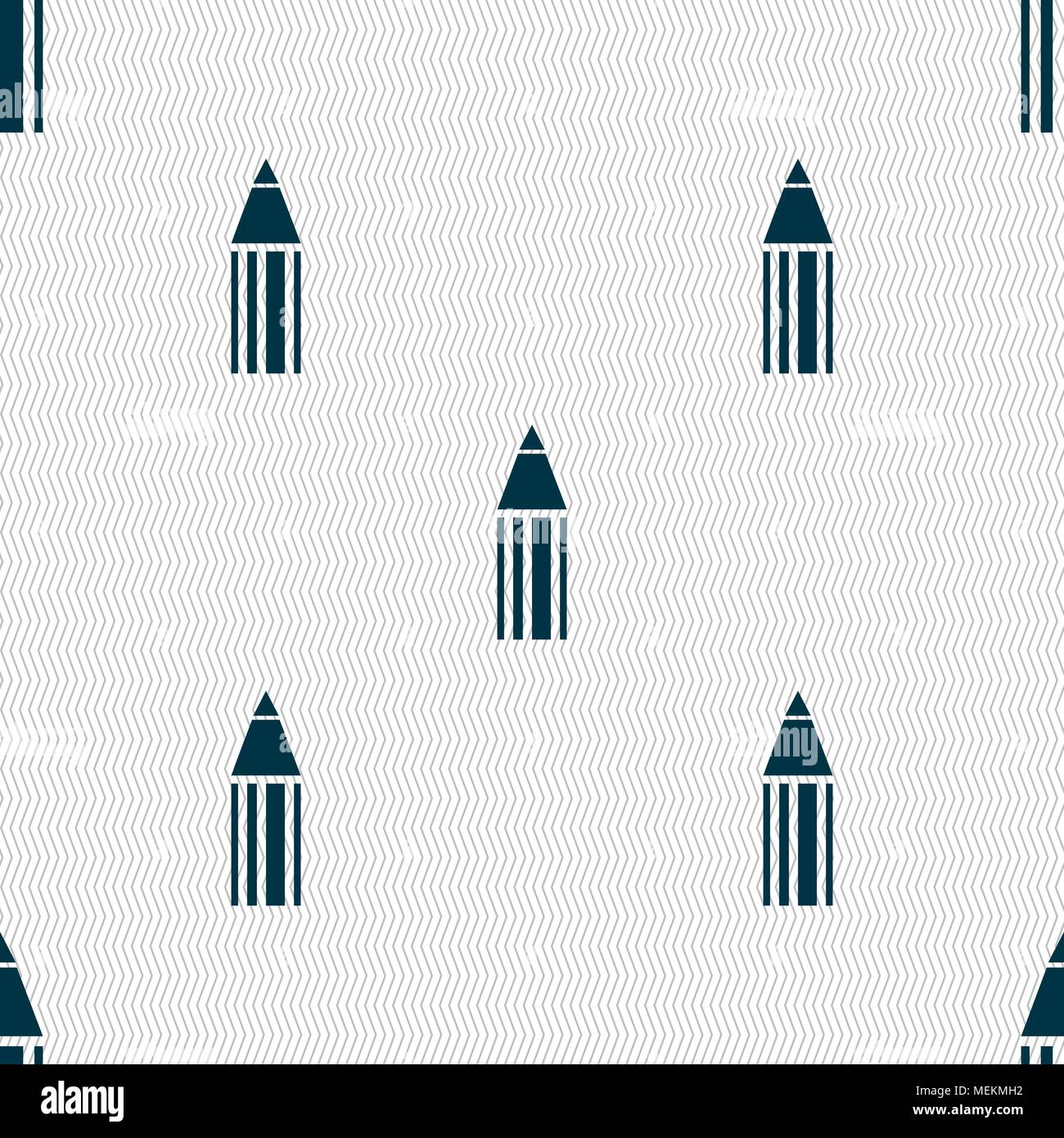 Pencil sign icon. Edit content button. Seamless abstract background ...