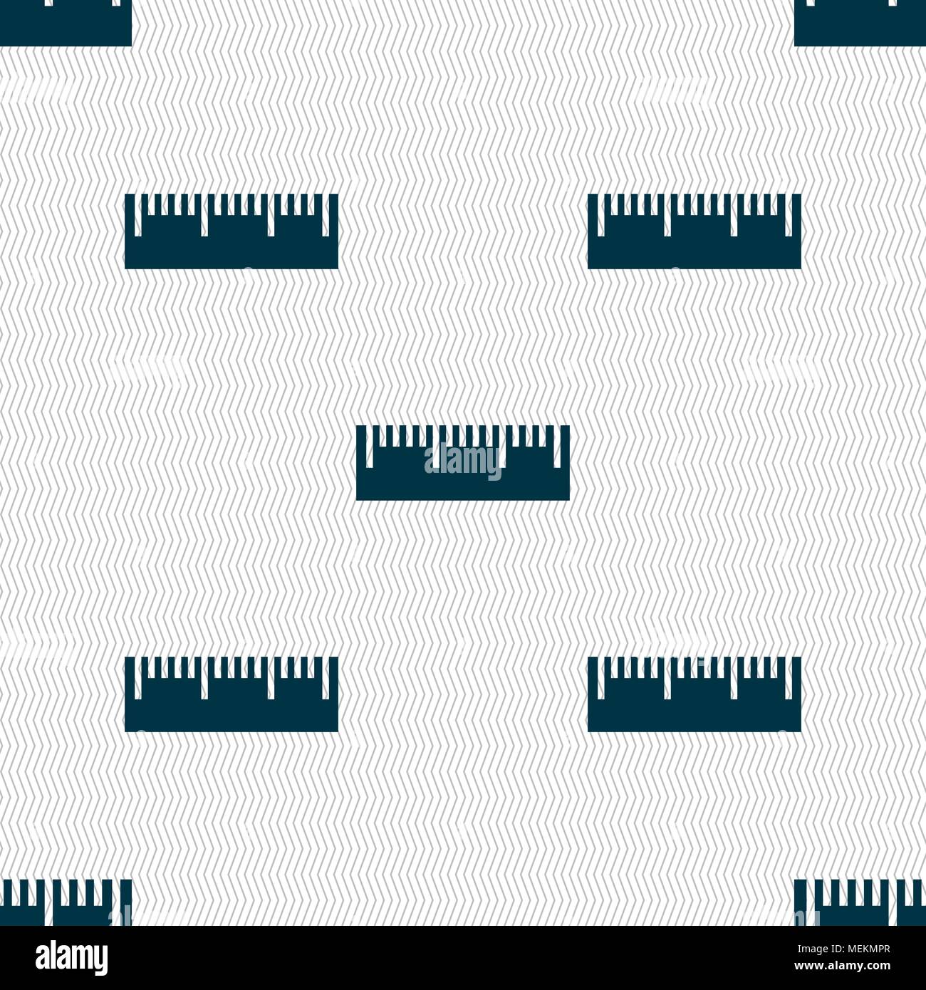 Ruler sign icon. School tool symbol. Seamless abstract background with ...