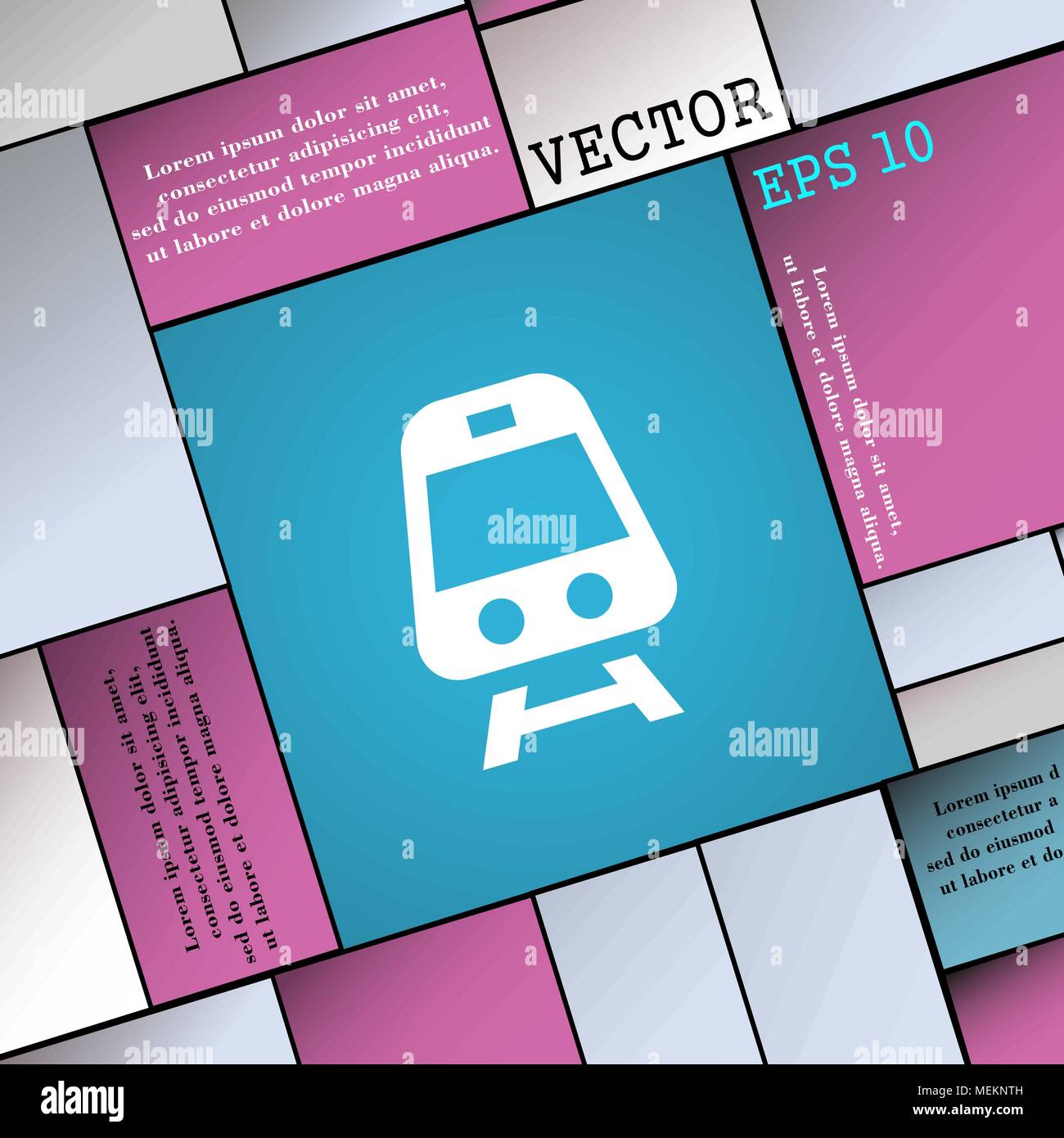 Train icon sign. Modern flat style for your design. Vector illustration ...