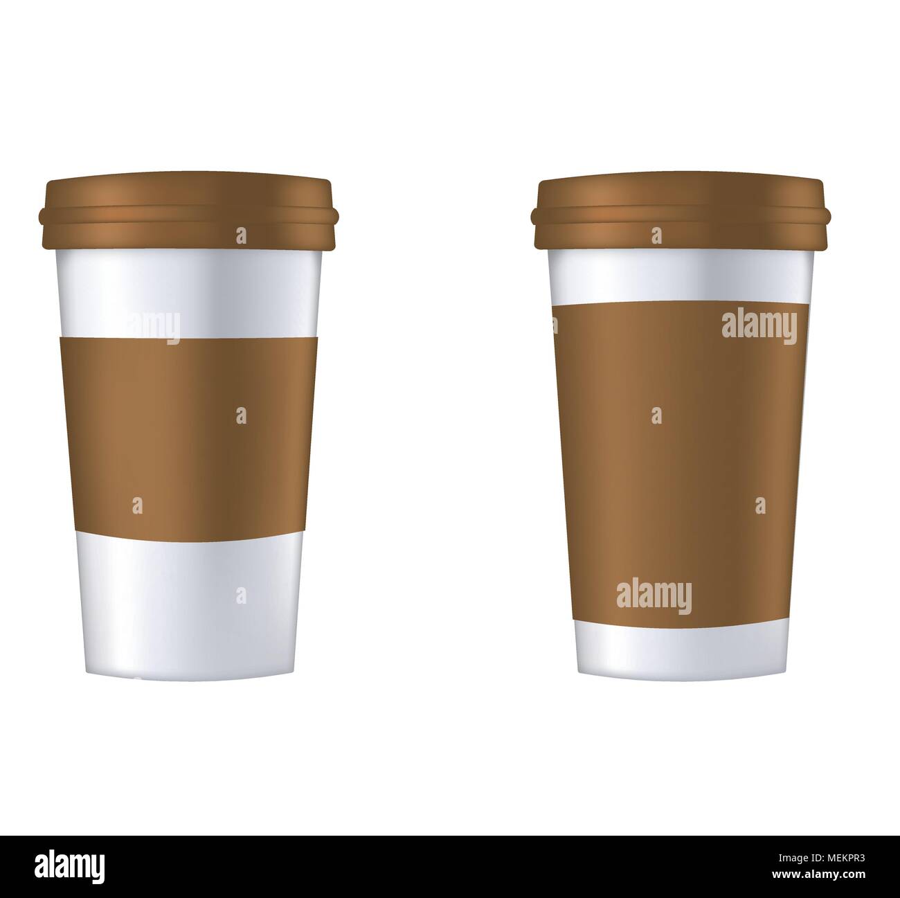 Disposable coffee cup template. vector illustration Stock Vector Image