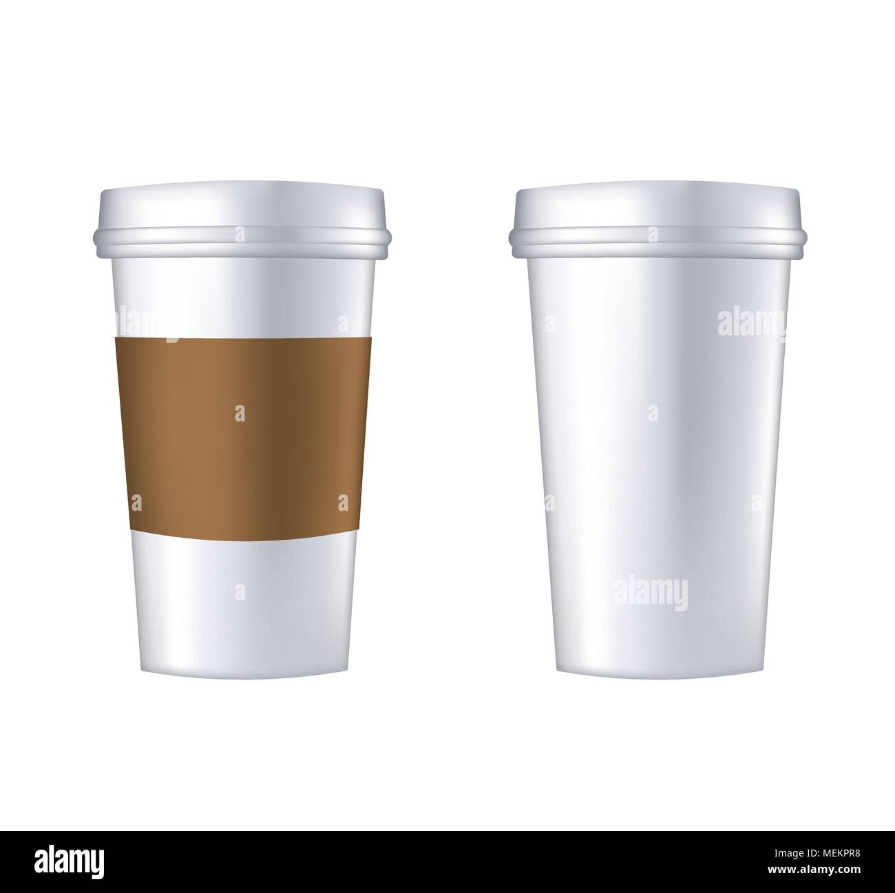 Disposable coffee cup template. vector illustration Stock Vector Image