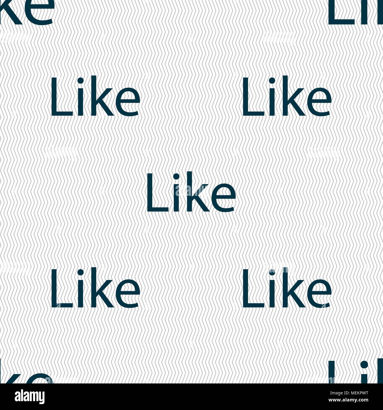 Like sign icon. Seamless abstract background with geometric shapes ...