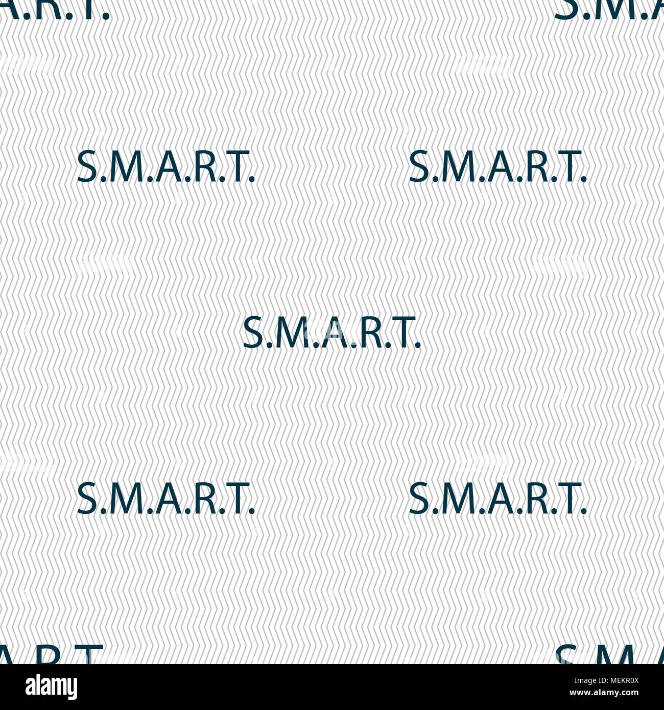 Smart sign icon. Press button. Seamless abstract background with ...