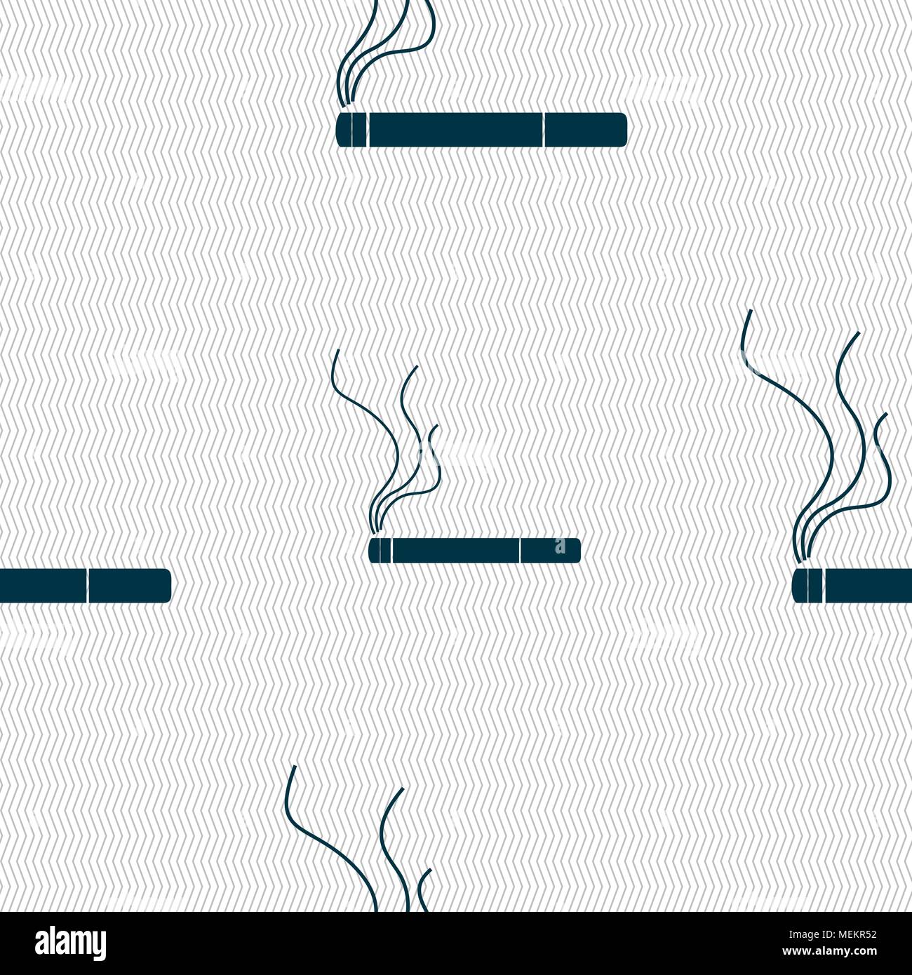 Smoking sign icon. Cigarette symbol. Seamless abstract background with ...
