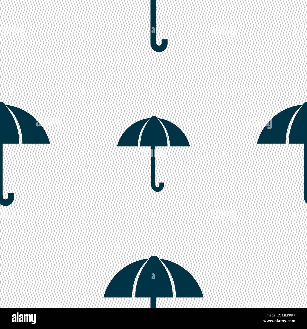 Umbrella sign icon. Rain protection symbol. Seamless abstract ...