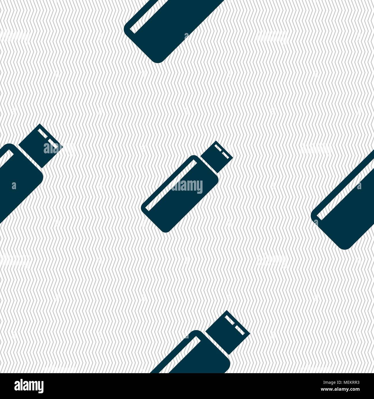 Usb sign icon. Usb flash drive stick symbol. Seamless abstract ...