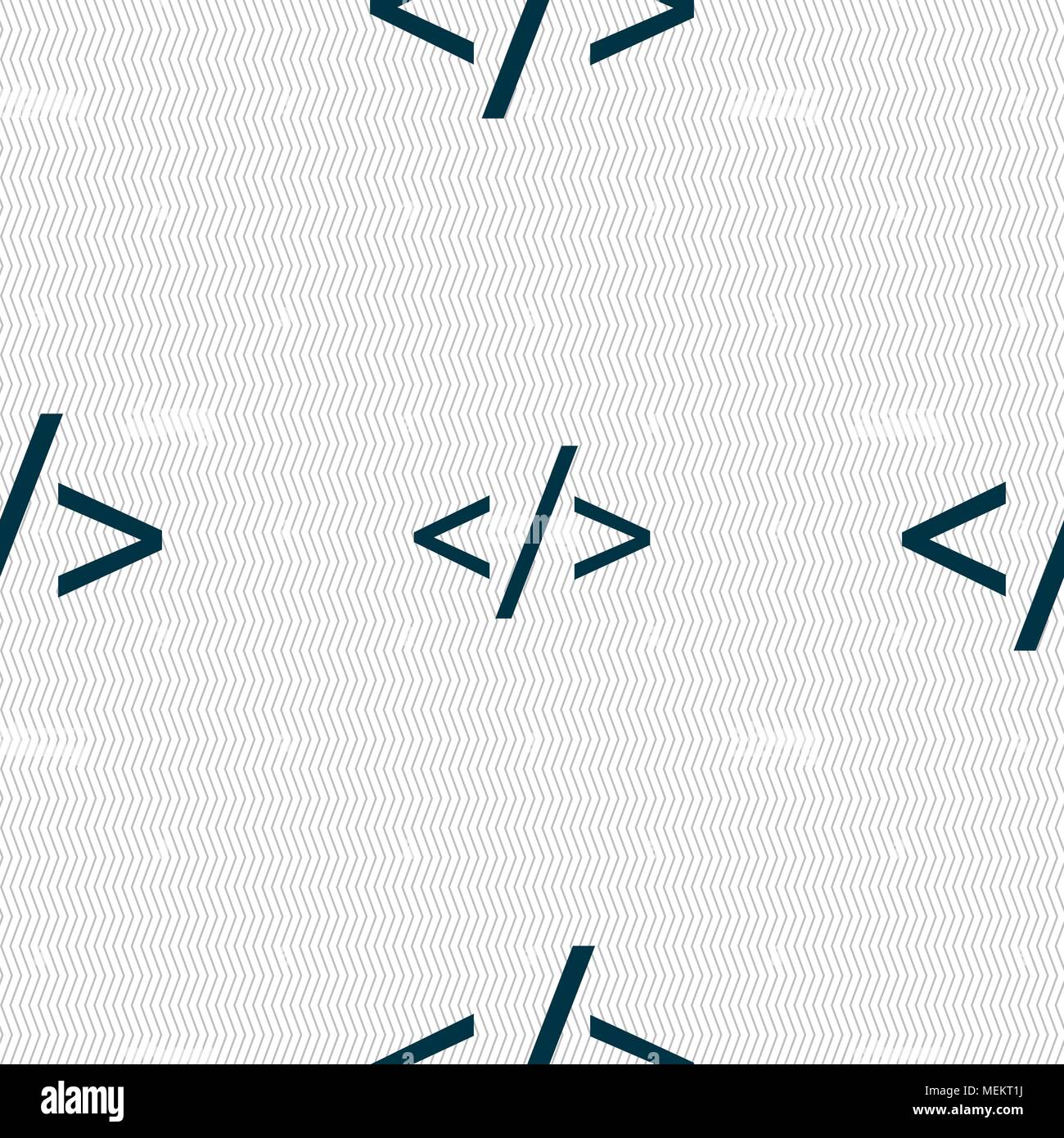 Code sign icon. Programming language symbol. Seamless abstract ...