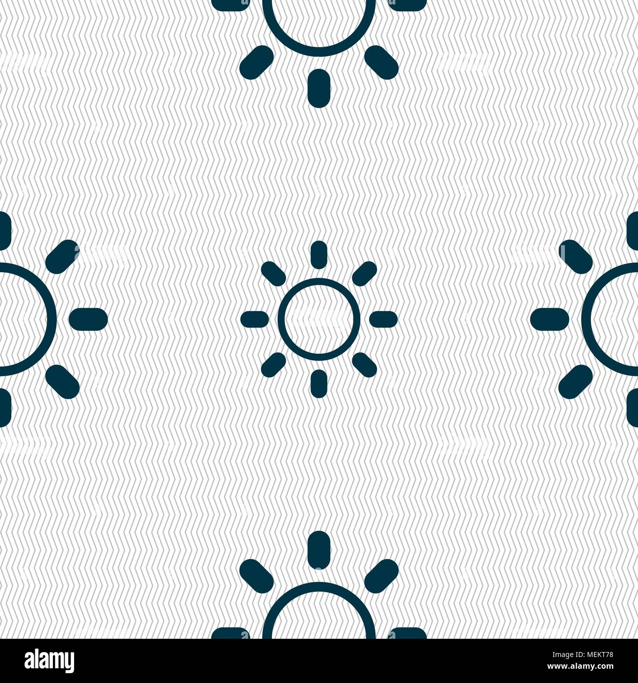 Brightness icon sign. Seamless abstract background with geometric ...