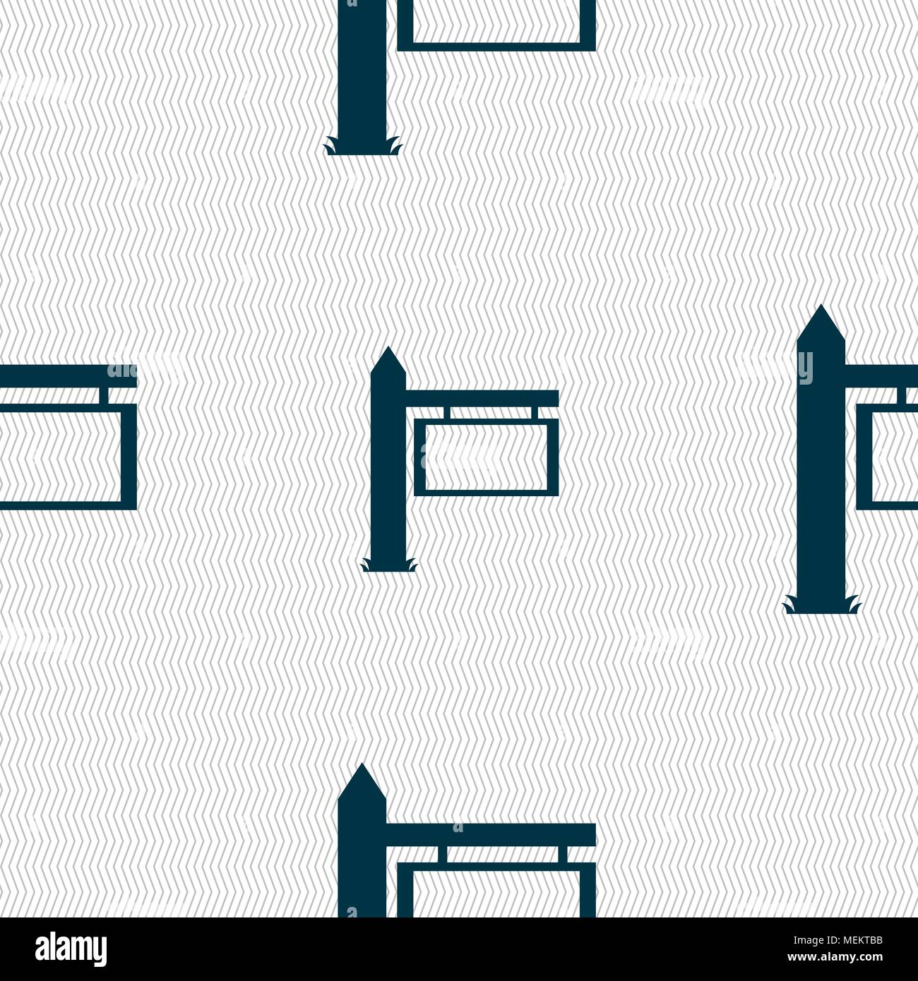 Information Road Sign icon sign. Seamless abstract background with ...