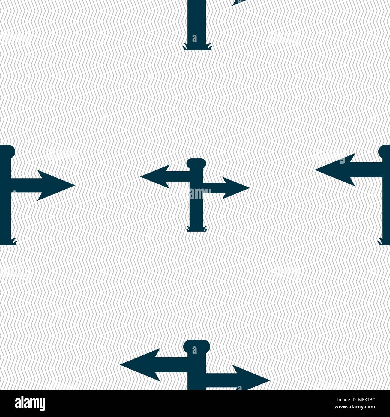 Blank Road Sign icon sign. Seamless abstract background with geometric ...