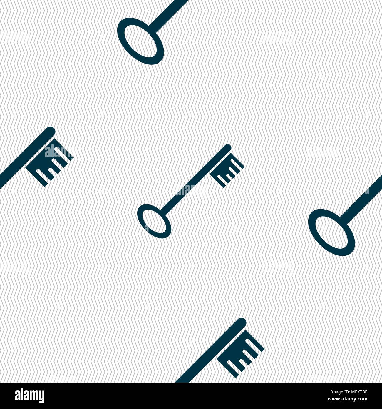 Key icon sign. Seamless abstract background with geometric shapes ...