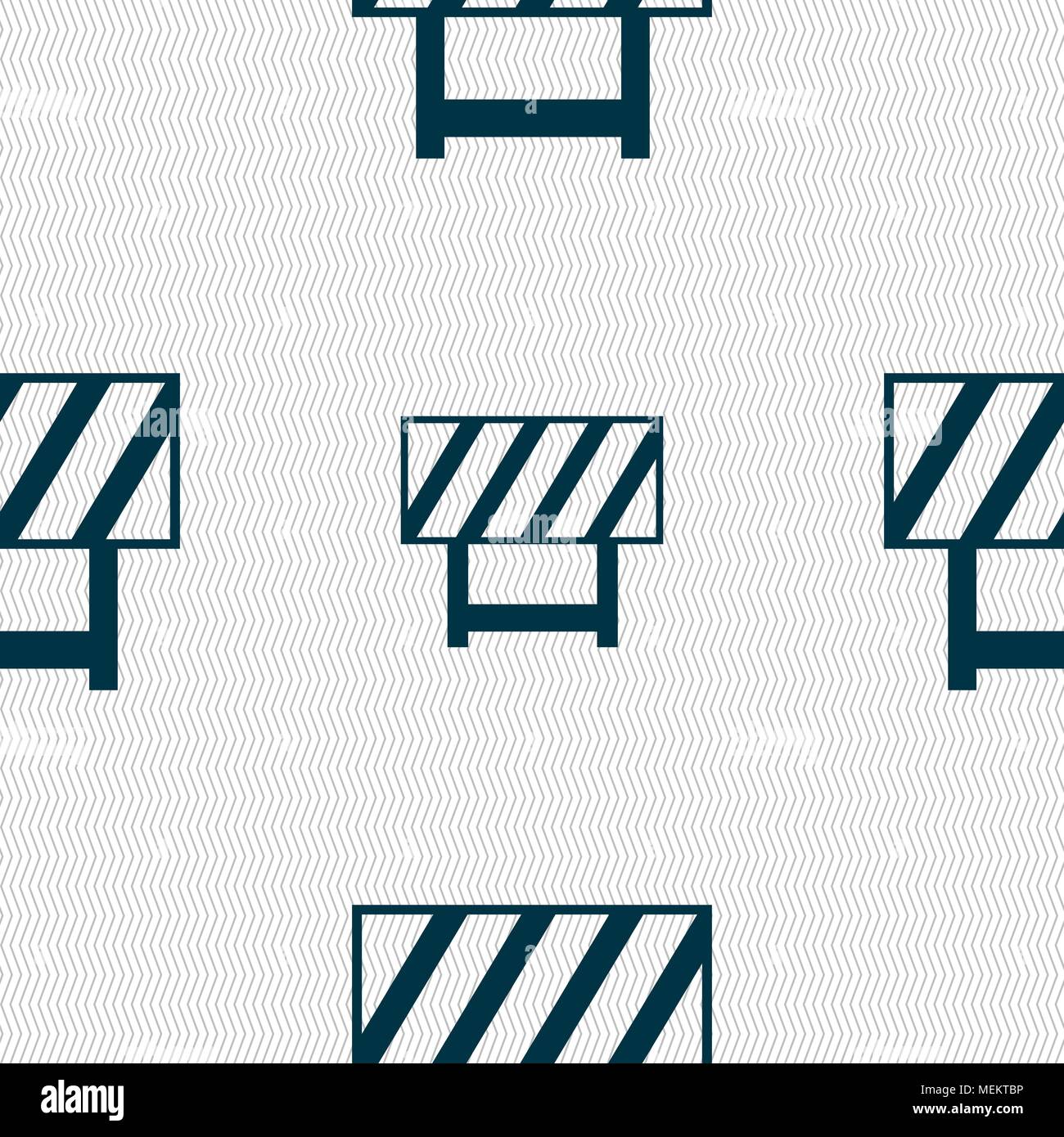 road barrier icon sign. Seamless abstract background with geometric ...