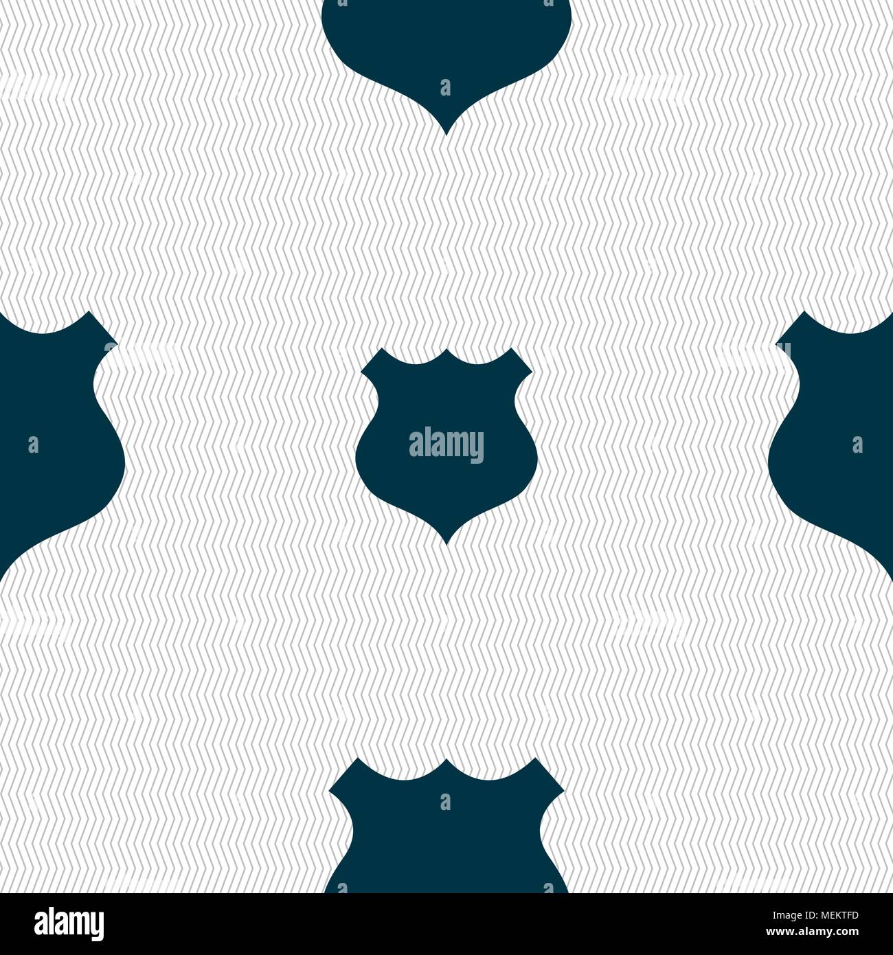 shield icon sign. Seamless abstract background with geometric shapes ...