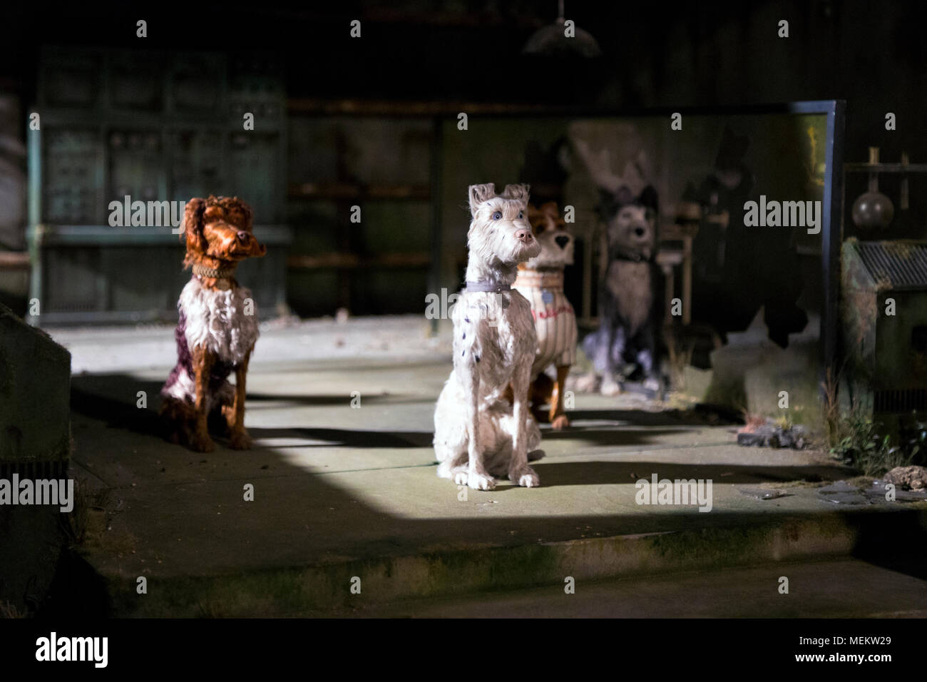 31st March 2018 London, UK - Exhibition of sets from 'Isle of Dogs' a film by Wes Anderson Stock Photo