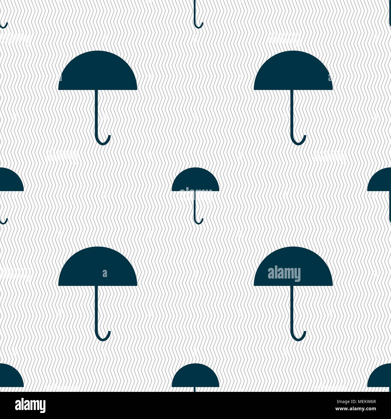 Umbrella sign icon. Rain protection symbol. Seamless abstract ...
