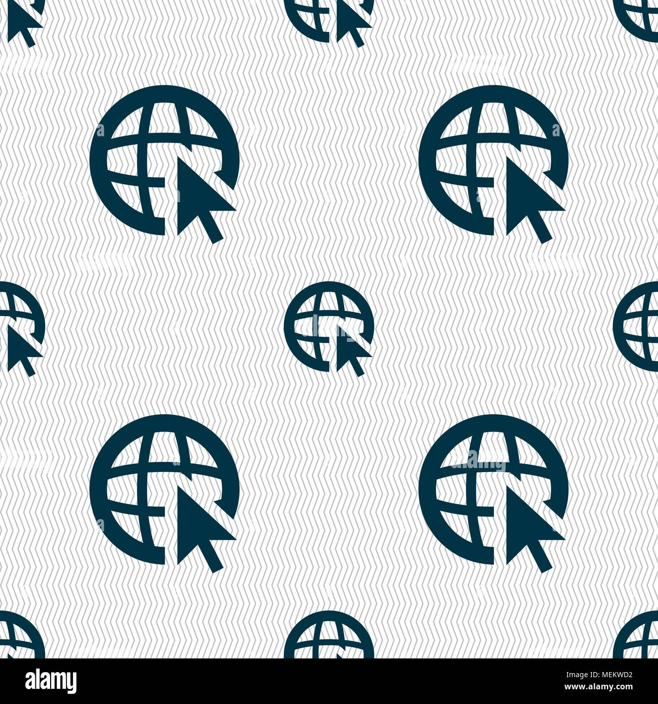 Internet sign icon. World wide web symbol. Cursor pointer. Seamless ...