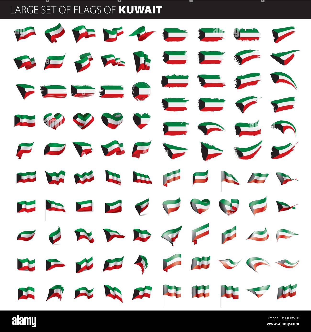 Kuwait flag, vector illustration Stock Vector Image & Art - Alamy