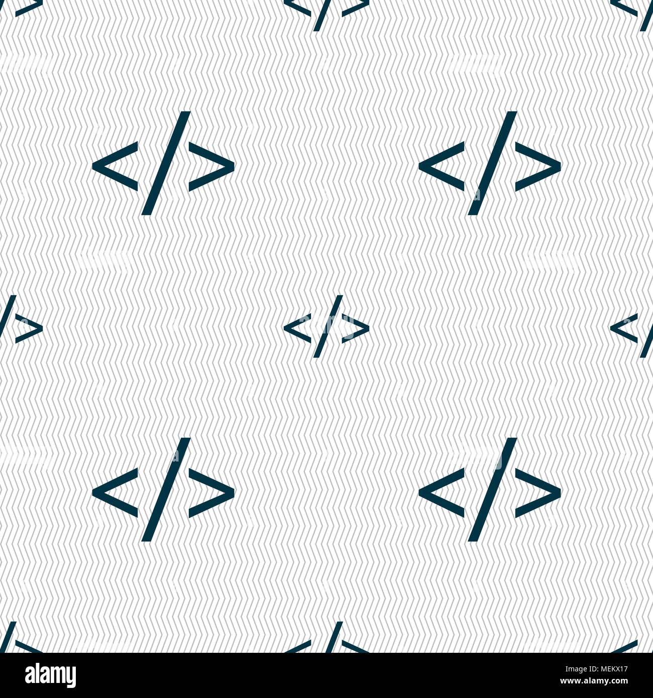 Code sign icon. Programming language symbol. Seamless abstract ...