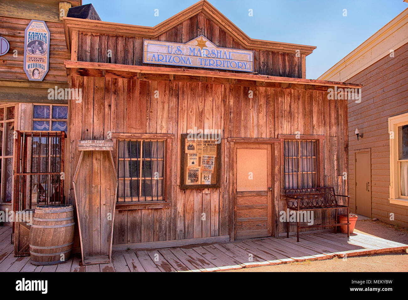 US Marshal's office at the Old Tucson Film Studios amusement park in