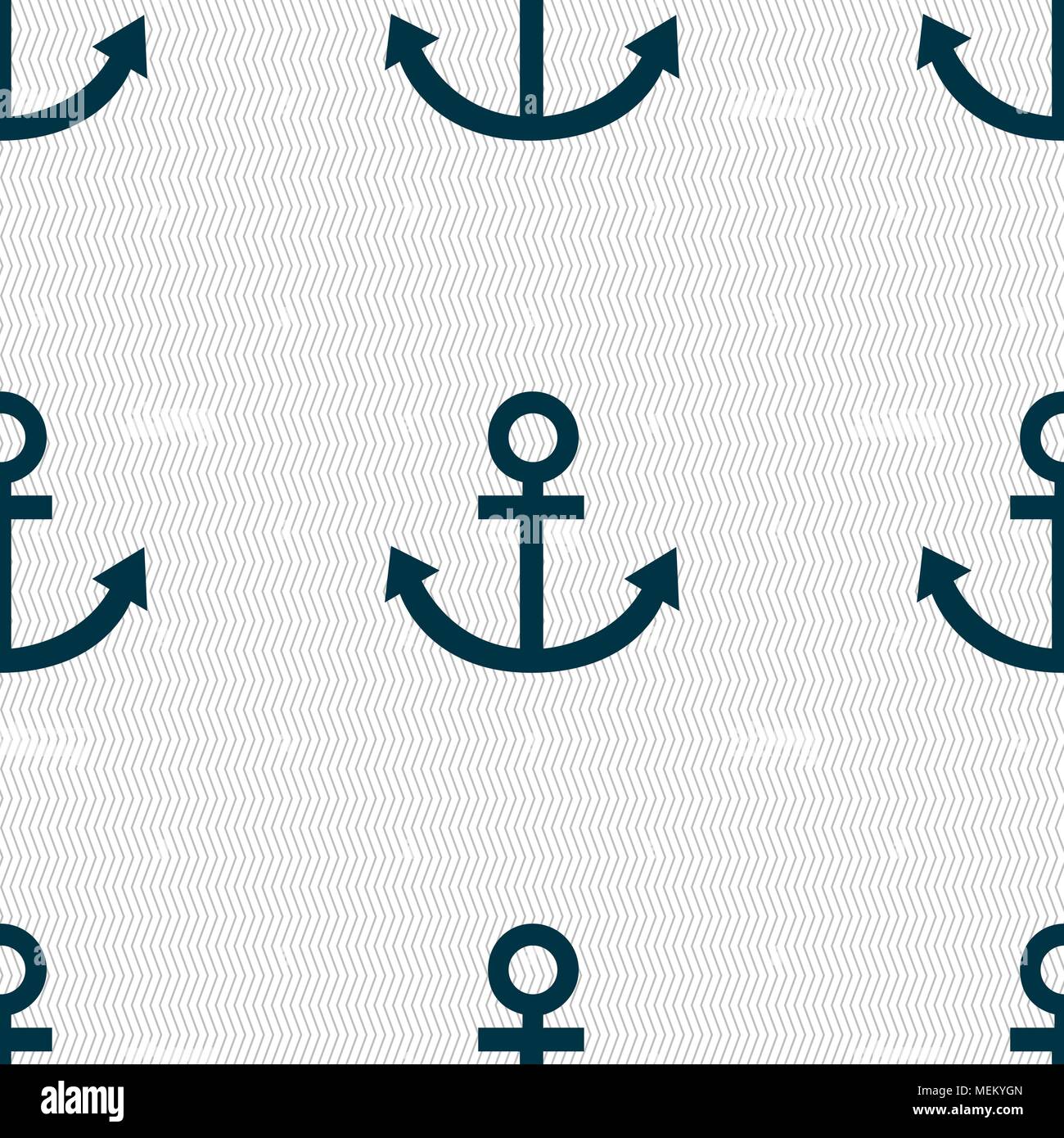 Anchor icon. Seamless abstract background with geometric shapes. Vector ...