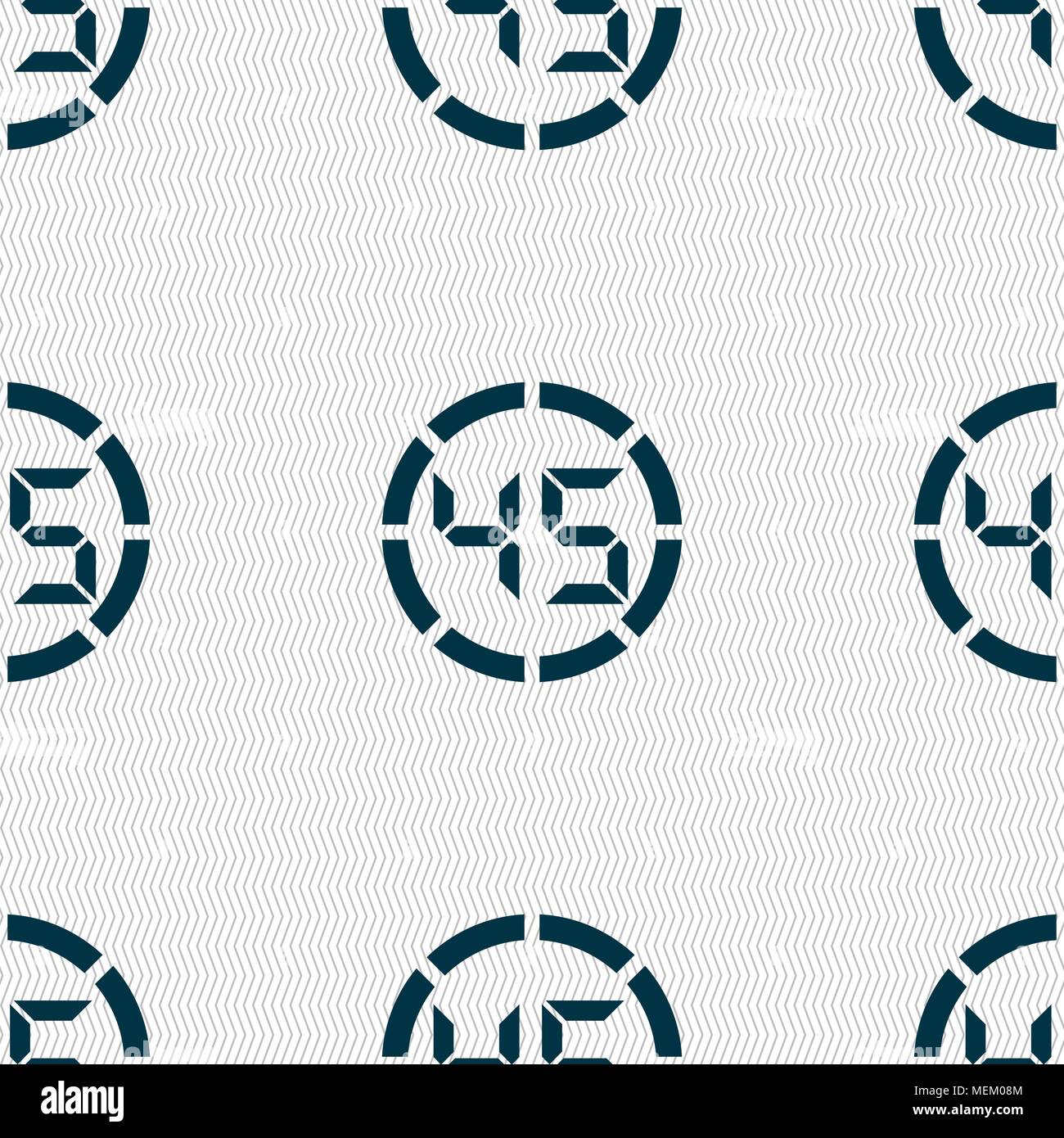 45 second stopwatch icon sign. Seamless abstract background with