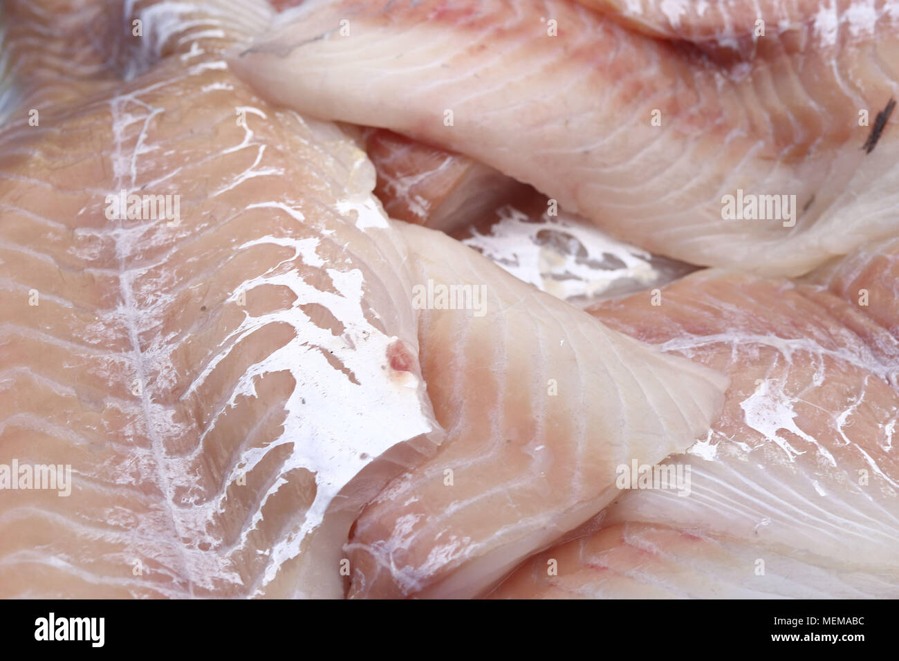 A pile of codfish filets Stock Photo