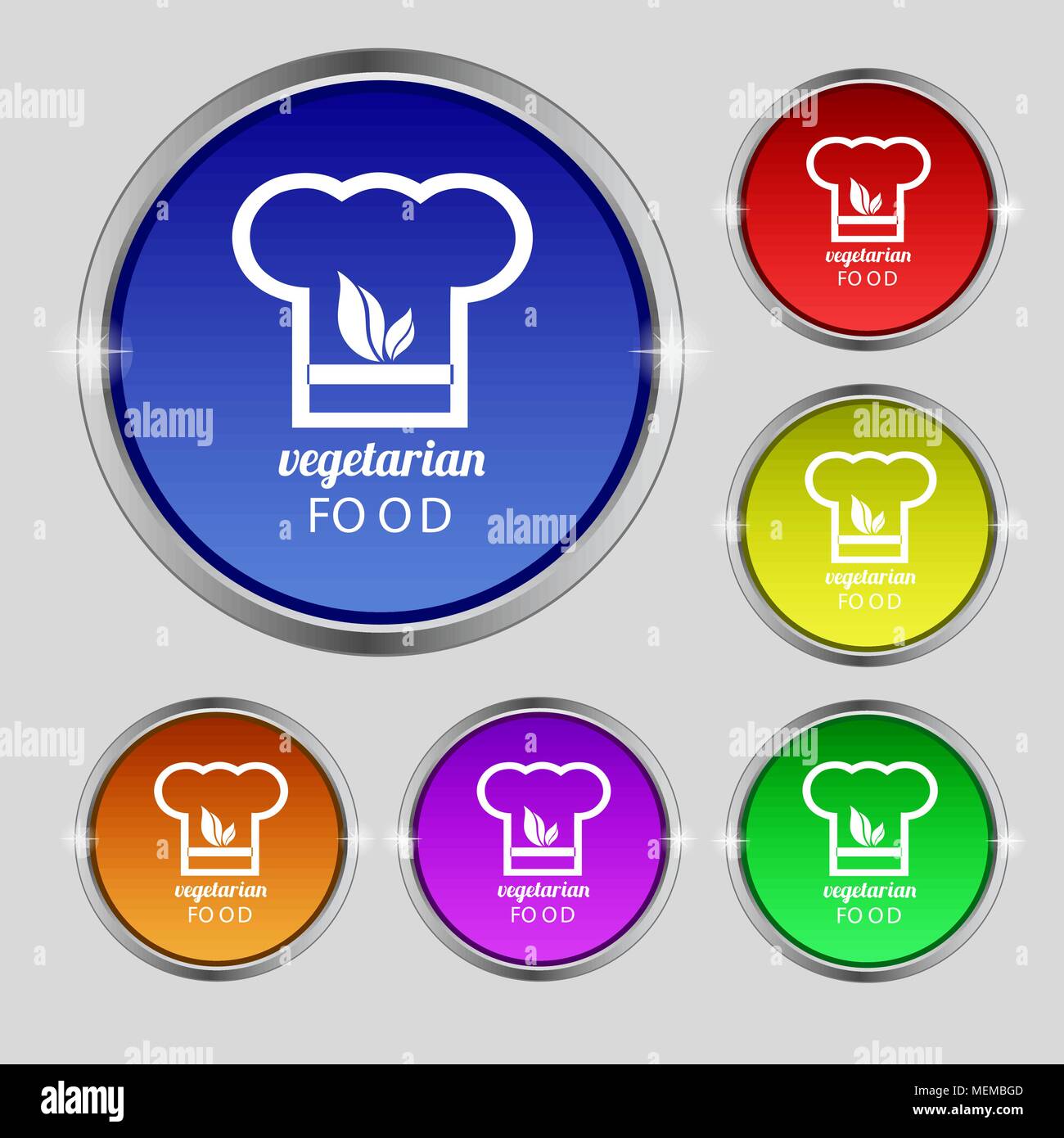 Vegan Food Graphic Design Icon Sign Round Symbol On Bright
