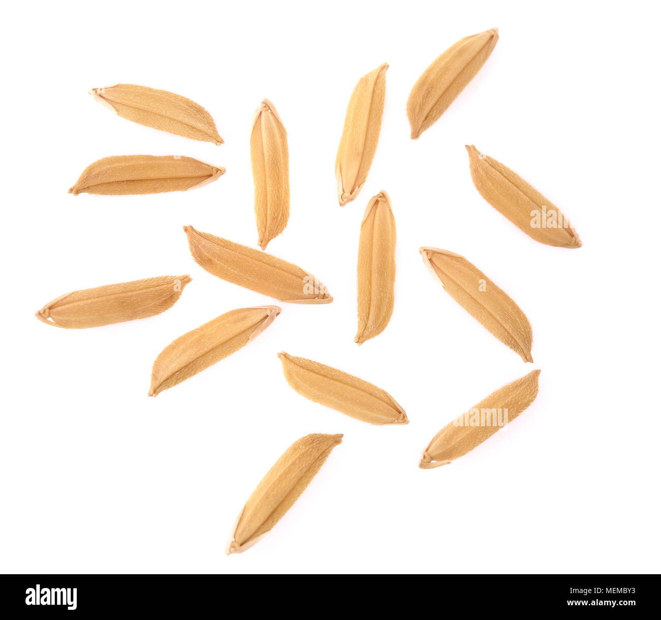 rice grains isolated on white background Stock Photo - Alamy