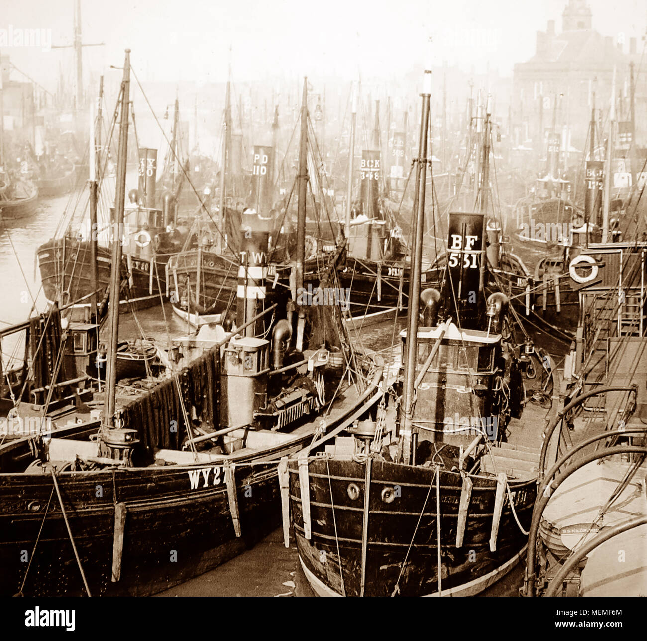 Fishing boats, Great Yarmouth, early 1900s Stock Photo Alamy