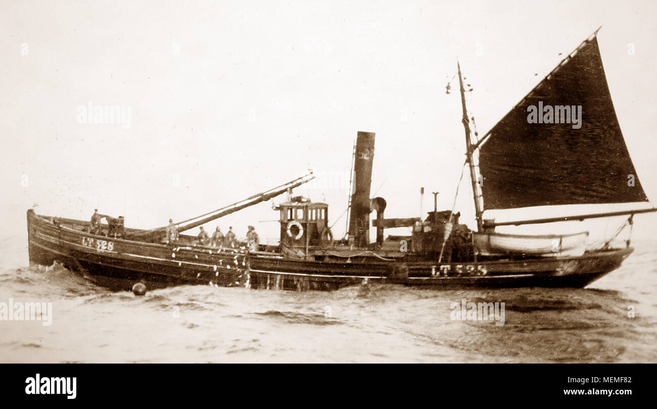 Fishing boats, Great Yarmouth, early 1900s Stock Photo