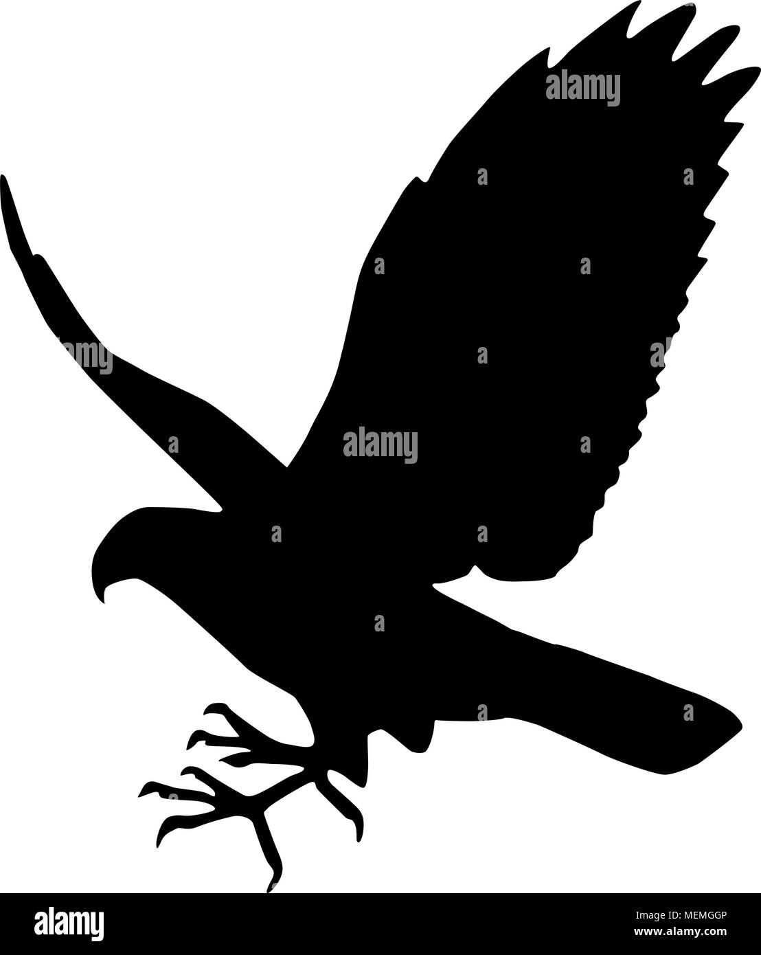 Falcon - Retro Clipart Illustration Stock Vector