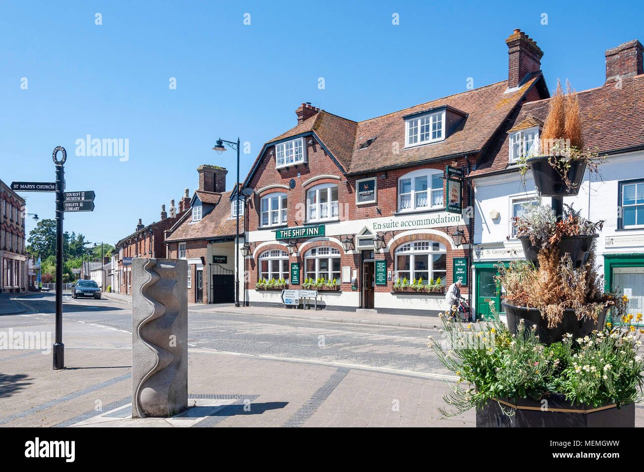 The ship inn high street traffic fordingbridge hampshire town ce hires stock photography and