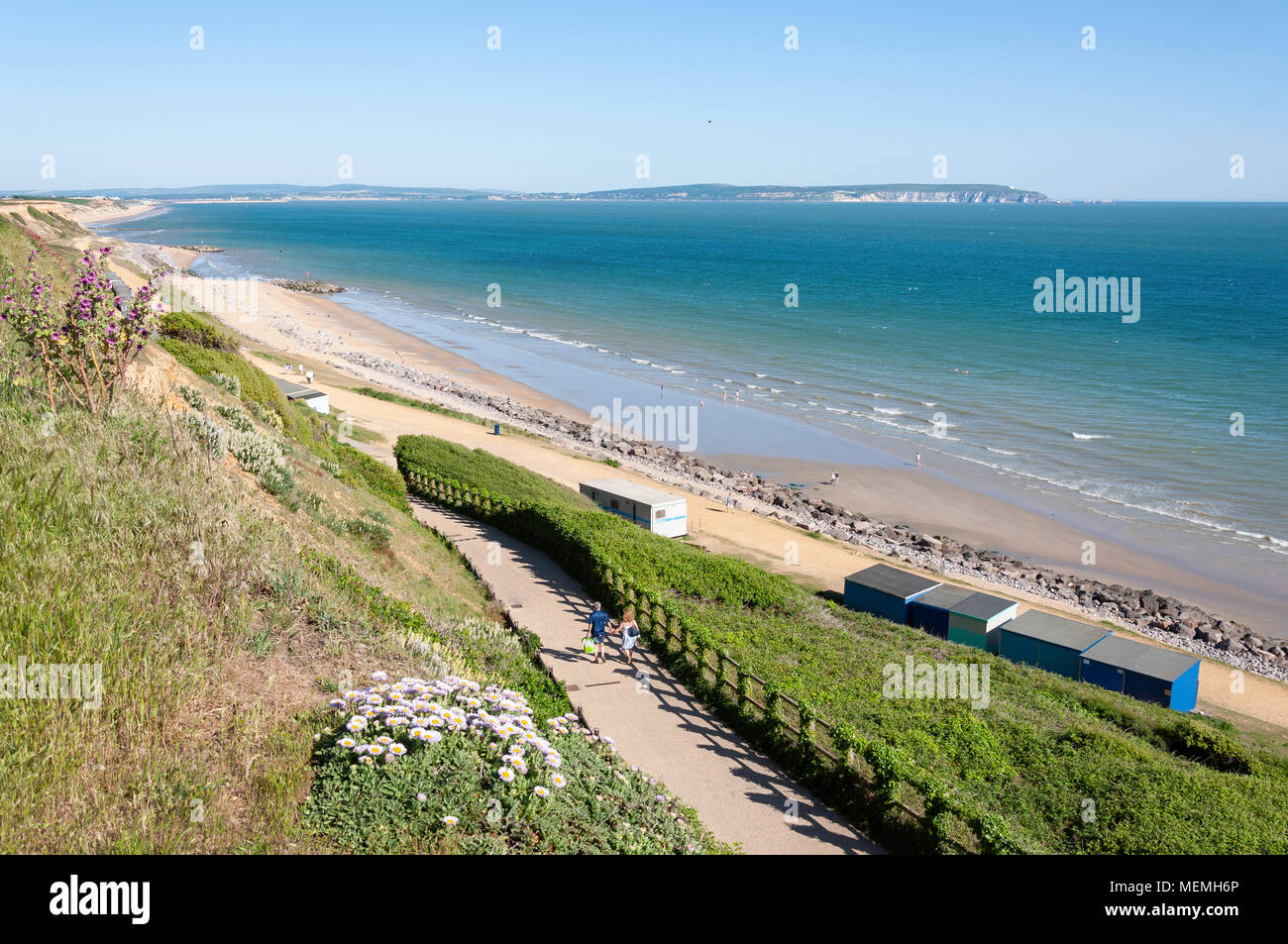 Walkway landscape coastal view huts wooden barton on sea barton hires