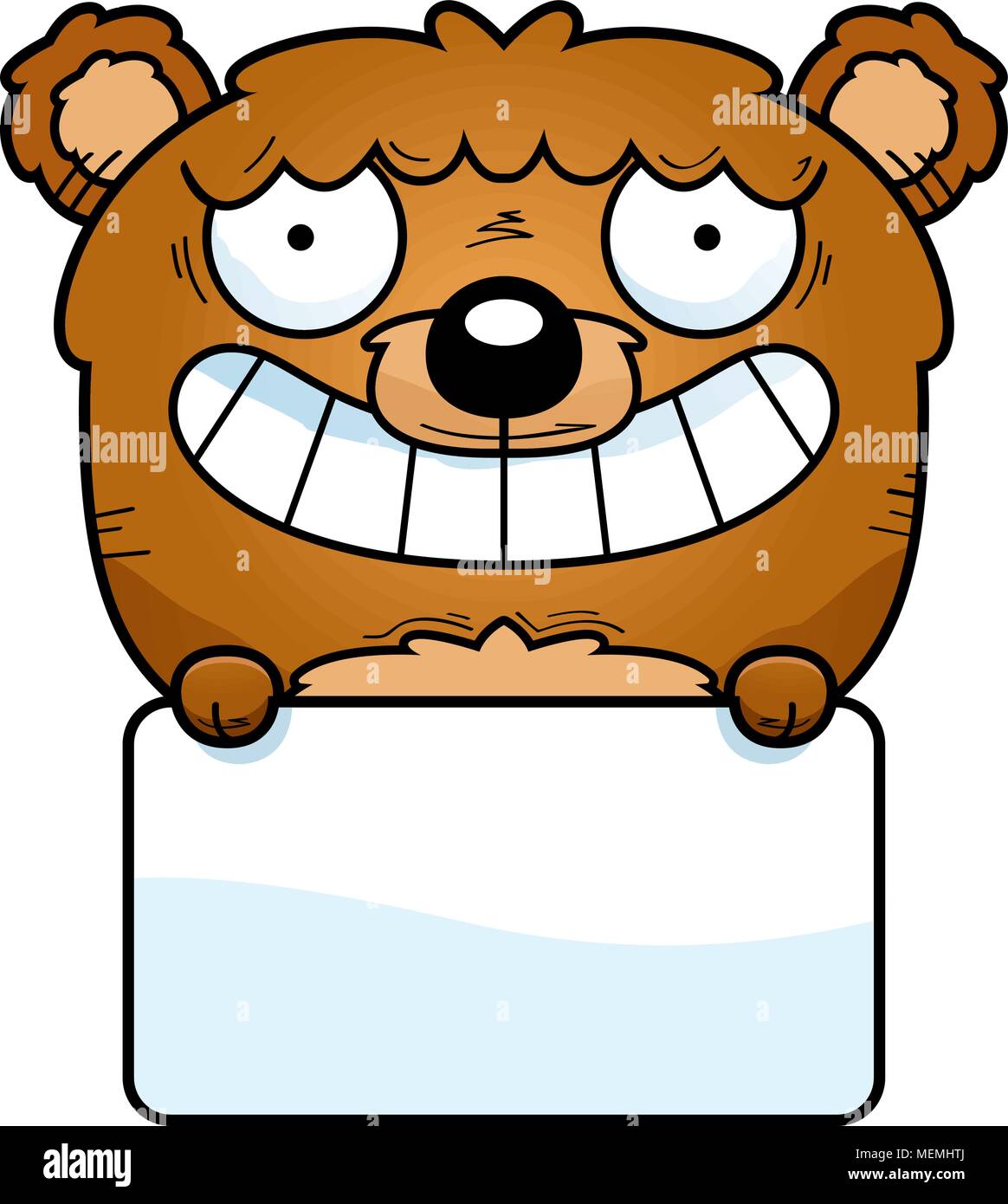 Cartoon illustration bear holding sign hi-res stock photography and ...
