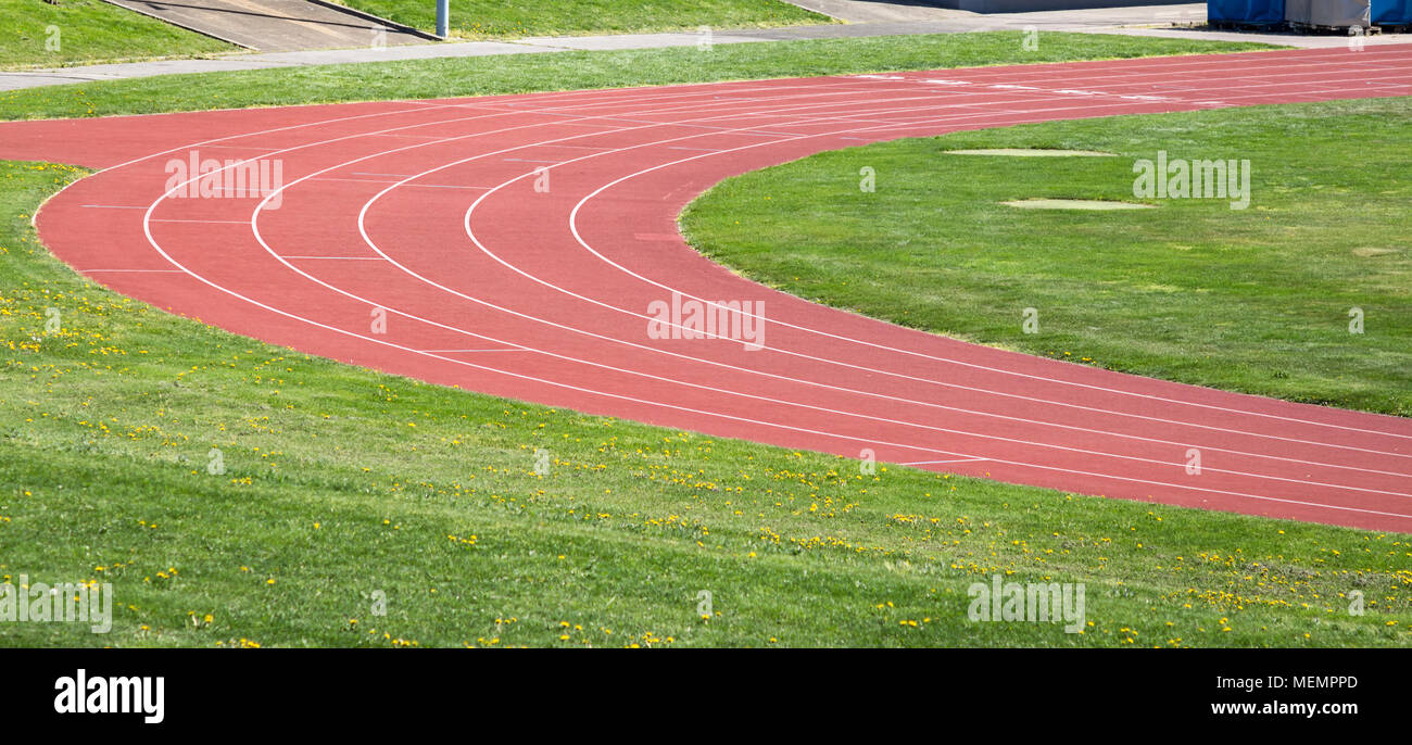Running track lanes finish hires stock photography and images Alamy
