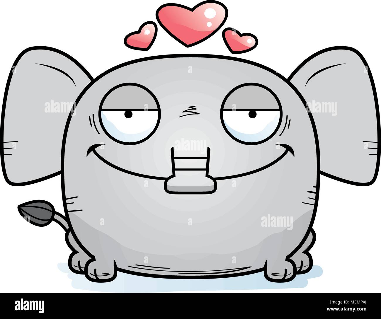 A cartoon illustration of an elephant in love Stock Vector Image & Art ...