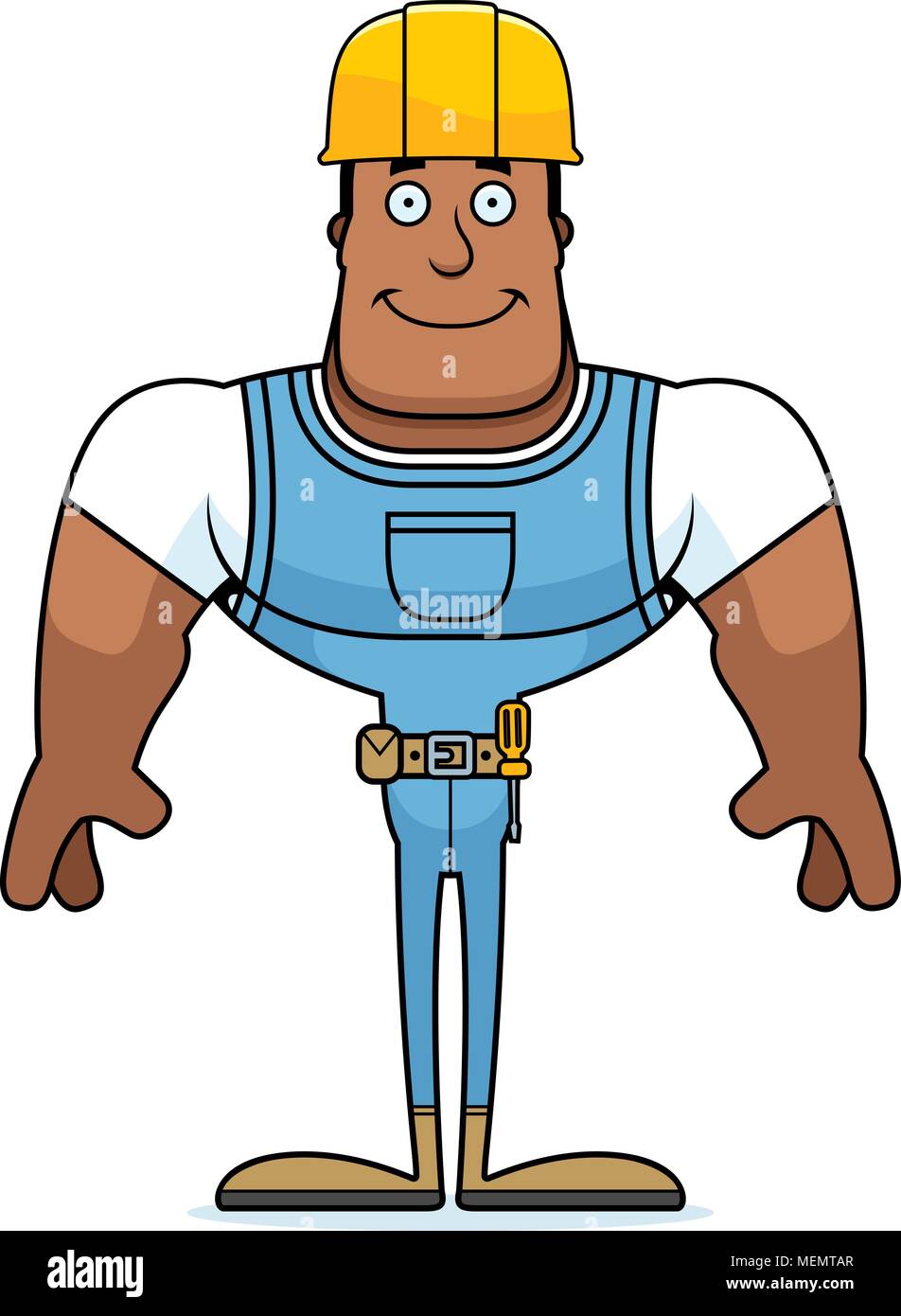 A cartoon construction worker smiling Stock Vector Image & Art - Alamy