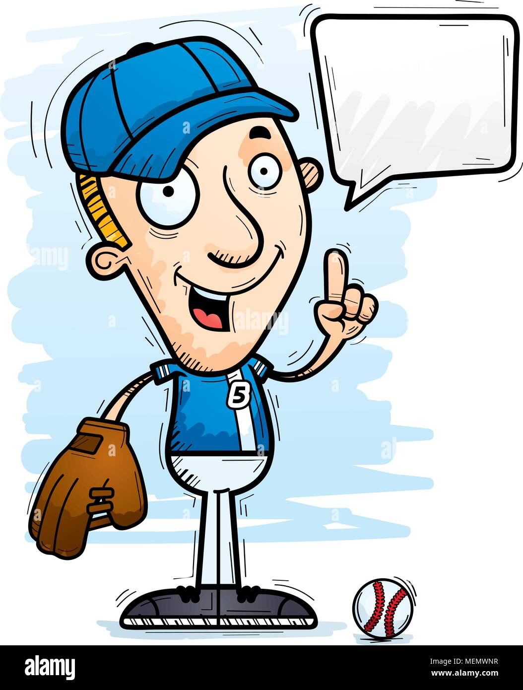 A cartoon illustration of a man baseball player talking Stock Vector Image & Art Alamy