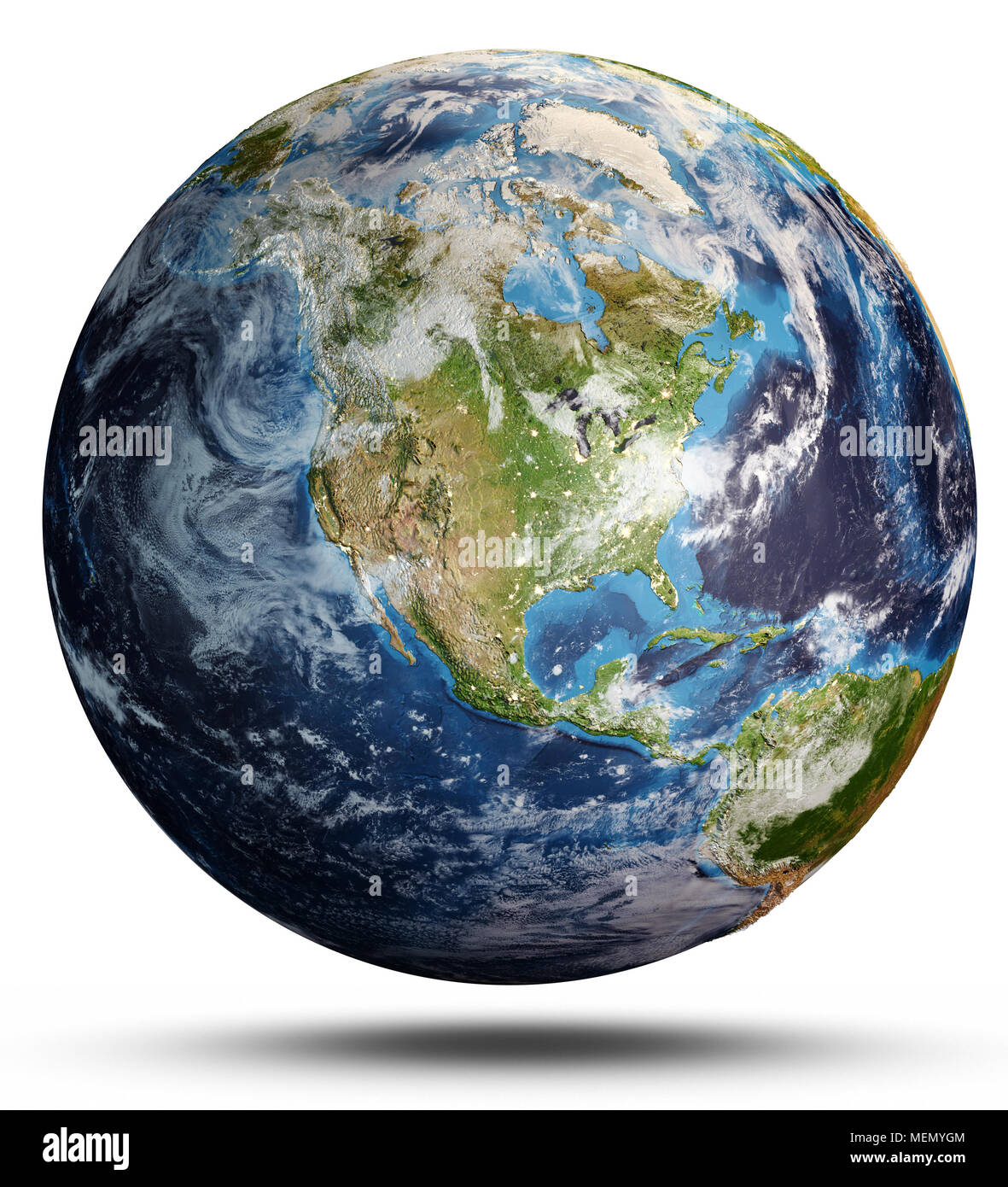 Planet Earth from space. 3d rendering Stock Photo
