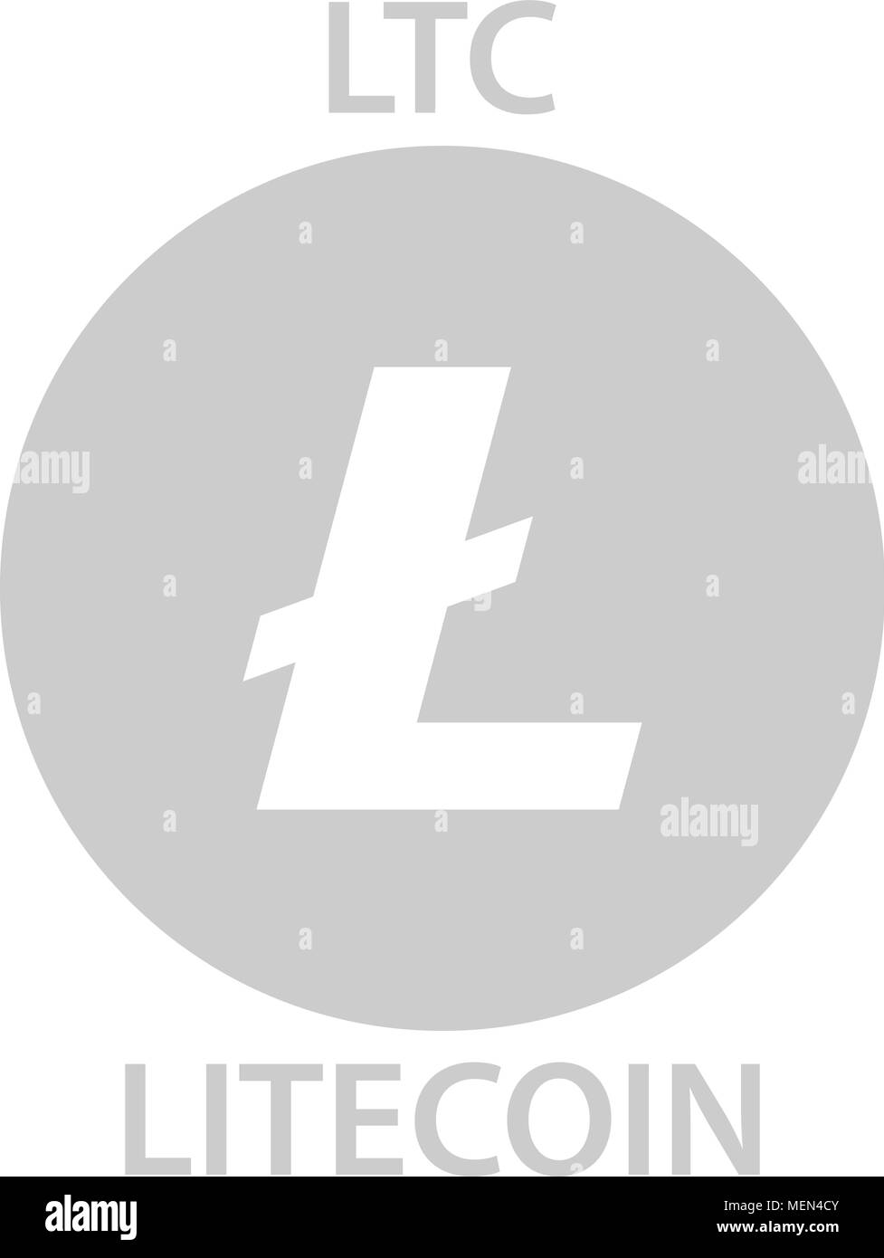 Litecoin logo Black and White Stock Photos & Images - Alamy