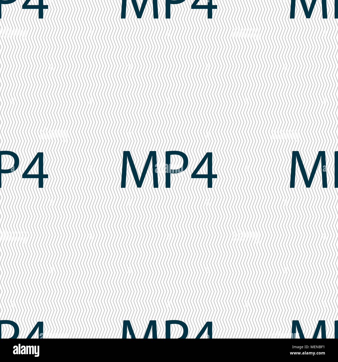 Mpeg4 video format sign icon. symbol. Seamless abstract background with ...