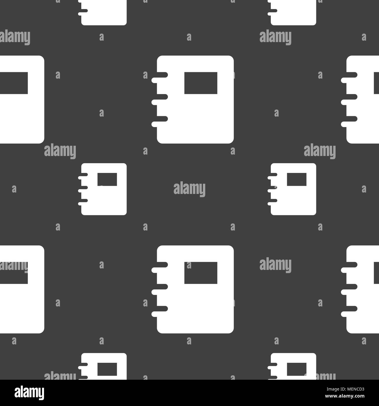 Book icon sign. Seamless pattern on a gray background. Vector ...