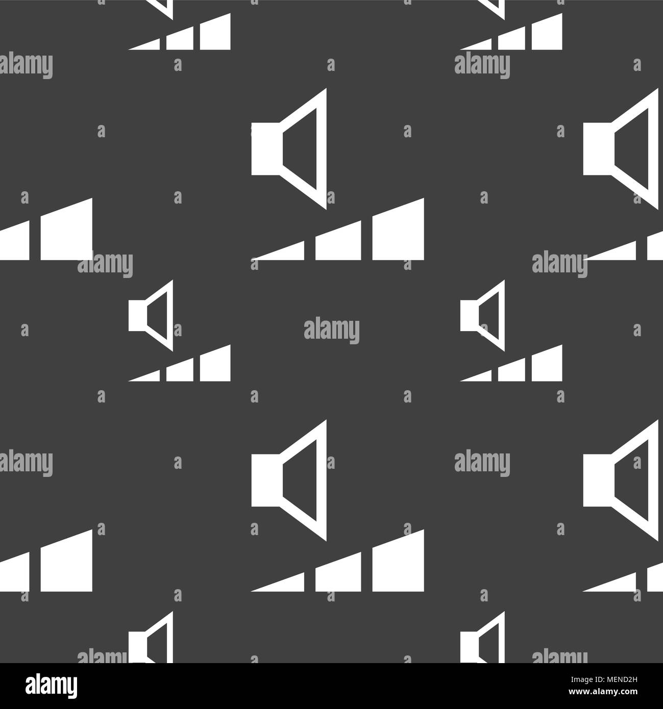 volume, sound icon sign. Seamless pattern on a gray background. Vector ...