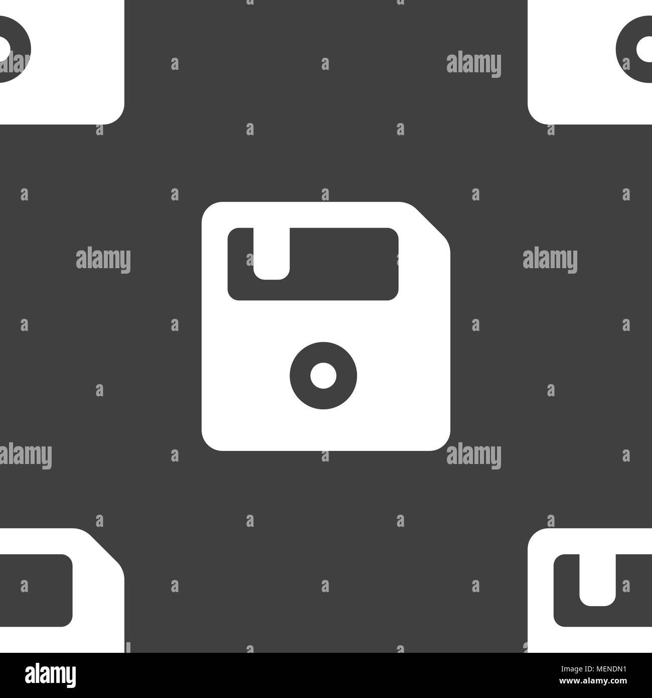 floppy icon sign. Seamless pattern on a gray background. Vector ...