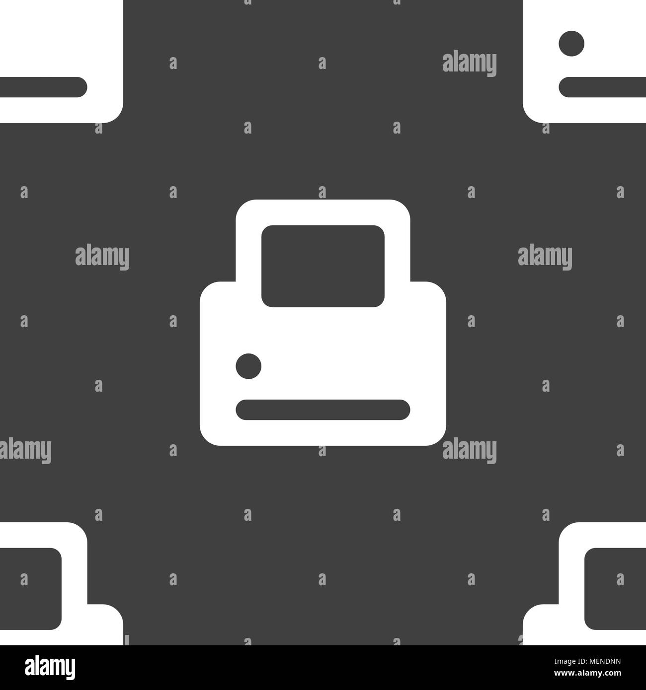 Printing icon sign. Seamless pattern on a gray background. Vector ...