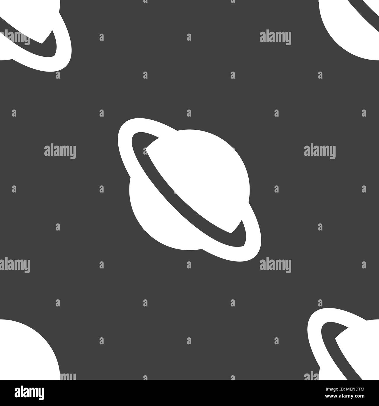 Jupiter planet icon sign. Seamless pattern on a gray background. Vector ...