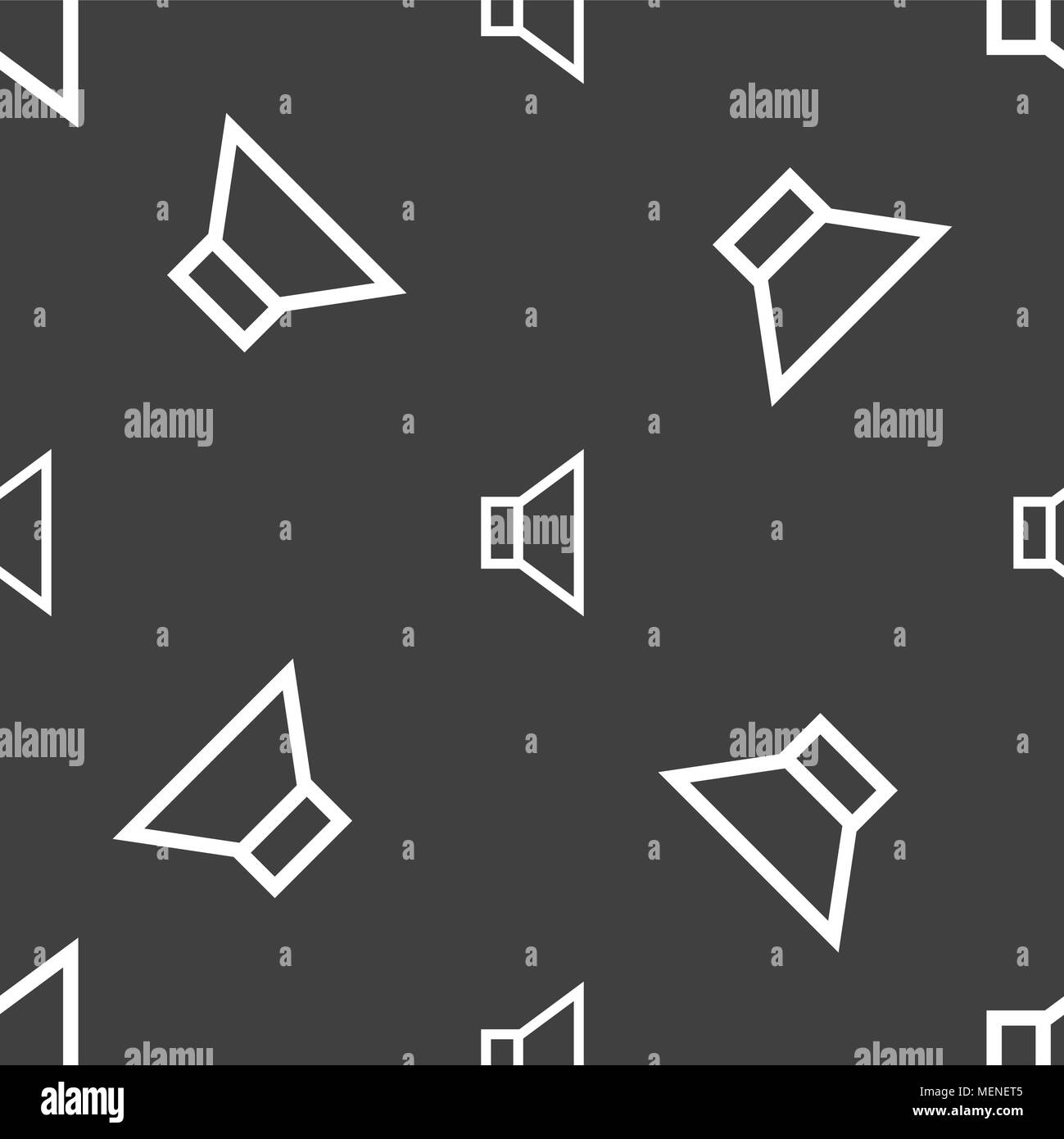 volume, sound icon sign. Seamless pattern on a gray background. Vector ...